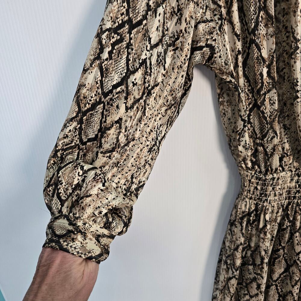 Brochu Walker Olivia Metallic Python Snake Print … - image 9